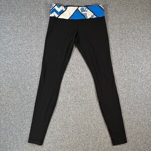 Lululemon‎ Wunder Under Leggings Black Blue Geometric Yoga Pants Womens 8 27x30